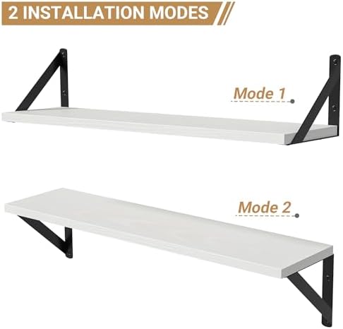 Heimlove Floating Shelves for Wall, 28 Inch Long Wood Floating Shelves Set of 3 - Image 7