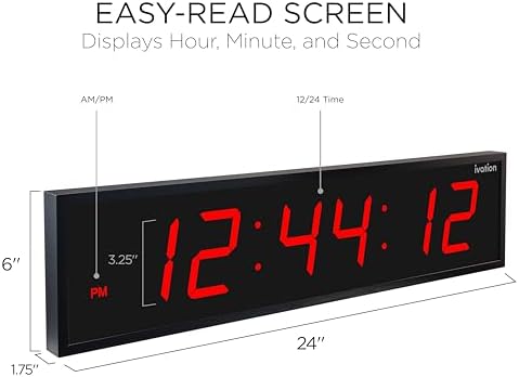 Ivation Oversized Digital Wall Clock - Image 2