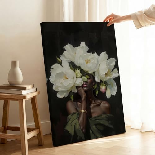 Black People Canvas Wall Art Modern Oil Painting Poster 16x24 Inch Framed - Image 5