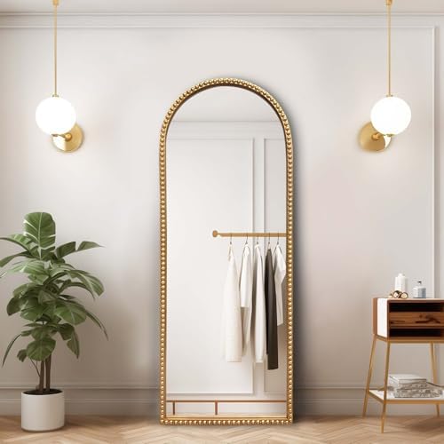 Gold Arched Full Length Mirror，Standing Floor Full Body Mirror - Image 3