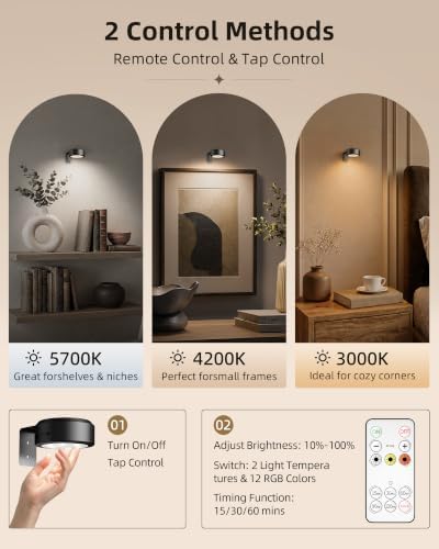 Picture Lights for Wall, Rechargeable Magnetic - Image 4
