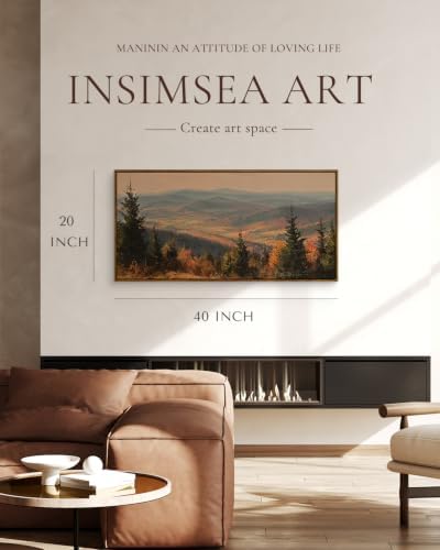 InSimSea Extra Large Framed Fall Wall Art, Autumn Mountains Forest - Image 2