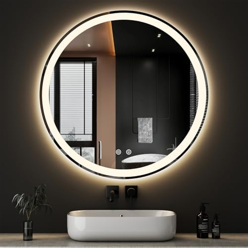 DUMOS 36 Inch Round LED Bathroom Mirror by DumosLifestyle