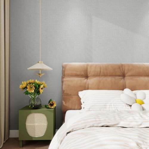 Grasscloth Peel and Stick Wallpaper 15.7"X480.3" Beige Contact Paper - Image 4