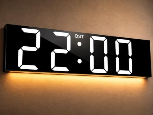 JALL 22" Extra Large Digital Wall Clock, Giant LED Display by JALL
