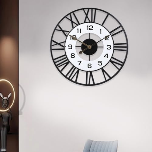 24inch Metal Decorative Wall Clock, Silent Non-Ticking Quality Quartz Battery - Image 6