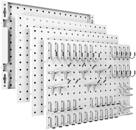 Spampur Peg Board, 4 Pack Metal Pegboard Panels by Spampur