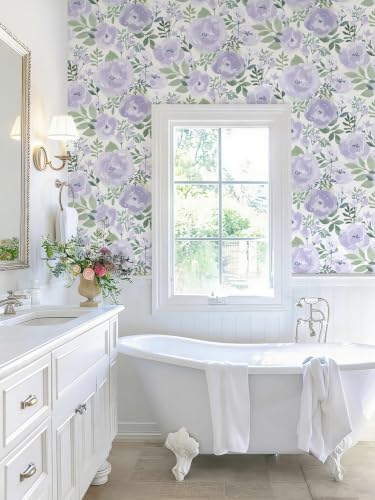 Orainege Peony Floral Wallpaper Peel and Stick Wallpaper Self Adhesive - Image 4