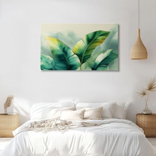 Canvas Wall Art Surreal Watercolor Banana Leaf Poster Canvas Painting Print - Image 3