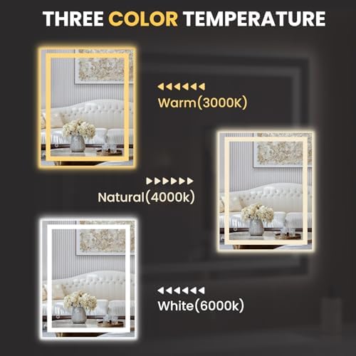 LOAAO 28"X36" LED Bathroom Mirror - Image 5