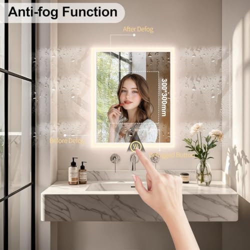 LUVODI Bathroom LED Mirror Backlit: Rectangular Vanity Mirror 20x24 inches - Image 6