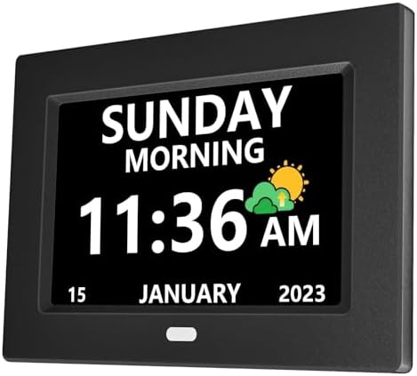 LXBYJKJ 7 Inch Digital Clock Large Font Alarm Clocks by LXBYJKJ