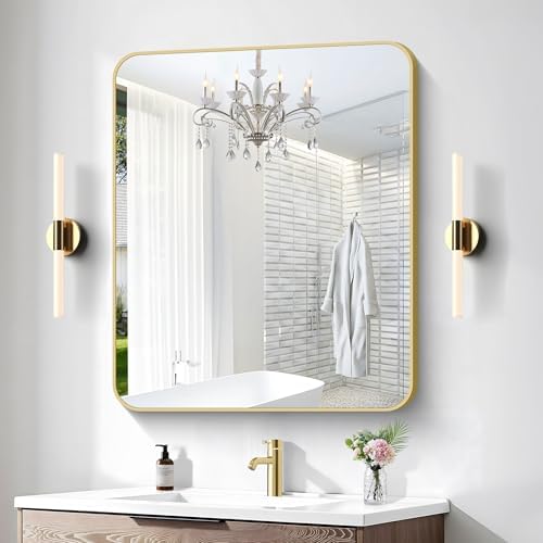 Gold Bathroom Mirror, 30x36 inch Wall Mirror - Image 3