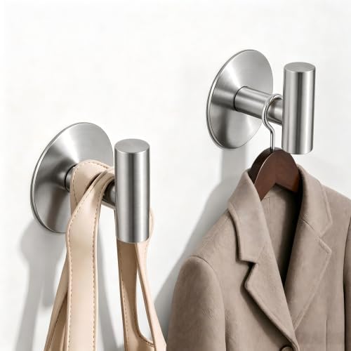 Heavy Duty Self-Adhesive Coat Hooks, Stainless Steel Towel Hooks - Image 3