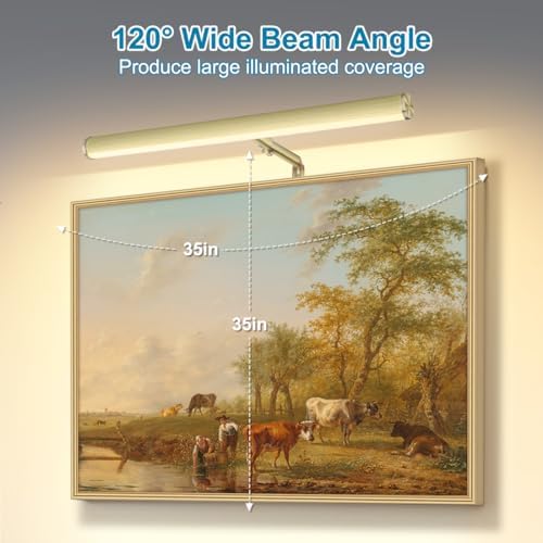LED Picture Lights for Paintings Plug in, 14 Inch 4W Adjustable Art Light - Image 4