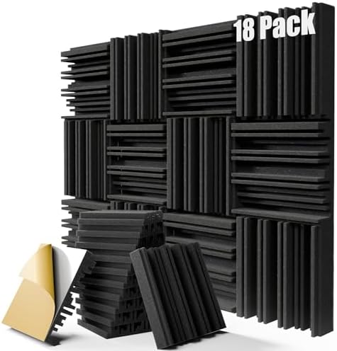 18 Pack Sound Proof Foam Panels by ZELMINE