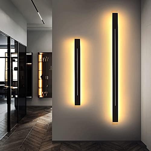 Ultra-Thin Linear Wall Lamp, Rectangular Metal Strip Wall Sconce - Image 2