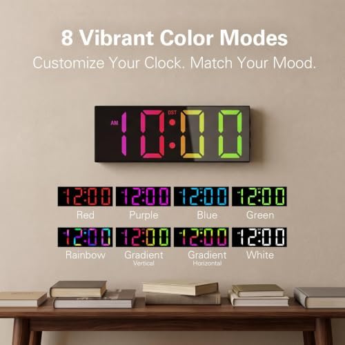 JALL Digital Wall Clock with Big LED Numbers - Image 2