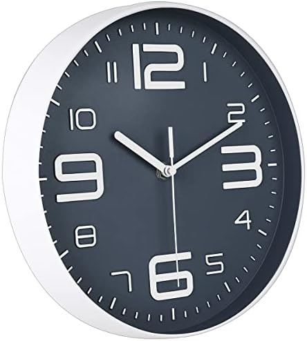 45Min 10 Inch 3D Number Dial Face Modern Wall Clock, Silent Non-Ticking Round - Image 2