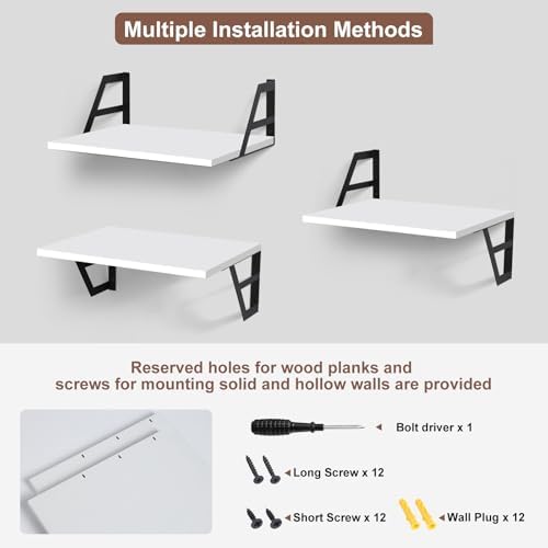 Tectocker-DOU 2 Pc Deep Floating Wall Shelves, Heavy Duty - Image 6