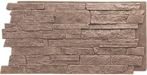 EverStone Acadia Ledge Faux Stone Panel, North Hill Color by EkenaMillwork