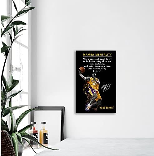 Kobe Bryant Inspirational Poster Canvas Wall Art • Mamba Mentality Quote Canvas - Image 4