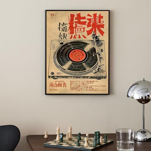 Vintage Japanese Canvas Wall Art Retro Music Ukiyo-E Posters Funny Vinyl Print - Image 4