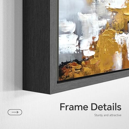 Hand Painted Black and White Abstract Wall Art - Image 4