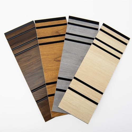 Art3d 11.8 x 4 Inch Wood Grain Wainscoting Wall Panel, Earth Sample - Image 2