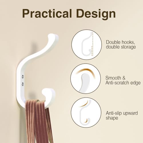 Coat Hooks Wall Mount, Heavy Duty Wall Hooks - Image 5