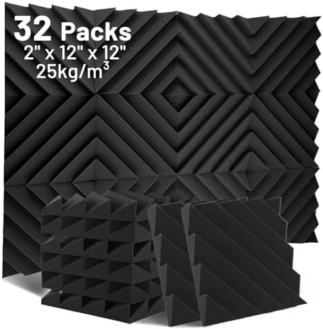 Focusound 32 Pack Sound Proof Foam Panels by Focusound