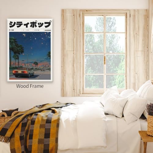 Vintage Japanese Framed Wall Art 90s Vaporwave Aesthetic Prints Asian Music - Image 6