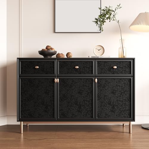 VEELIKE Black Mottled Self Adhesive Velvet Drawer Liners - Image 5