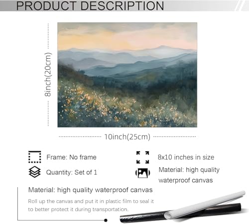 Haitunone Appalachian Mountains Wall Art Nature Landscape Smoky Mountains - Image 2