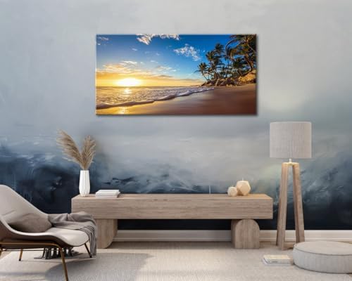 Beach Wall Art Sunset Pictures Ocean Seascape Theme Art Wall Pictures Coastal - Image 6