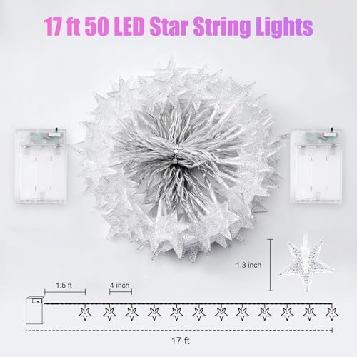 Minetom Star String Lights Battery Operated - Image 7