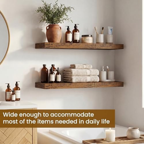 Dreamland Floating Shelves, Rustic Wooden Wall Shelves - Image 4