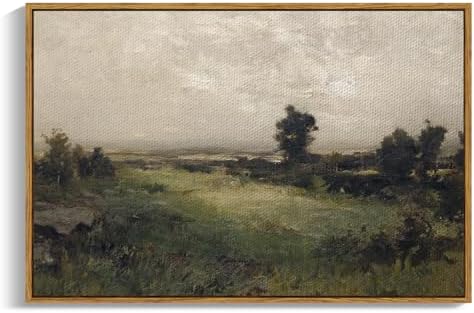 InSimSea Framed Canvas Wall Art Vintage Decor, Framed Vintage Landscape Canvas by InSimSeaArt