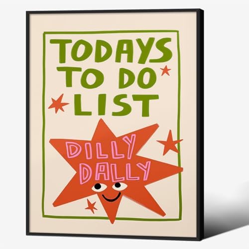 Colorful Cute Star Wall Art Fashion Fun Quote Canvas Posters Minimalist Today's by Unknown