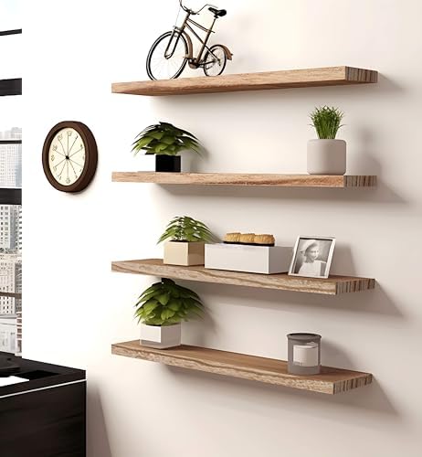 24 Inch Light Wood Floating Shelves - Image 5