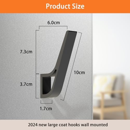 Coat Rack Hooks Wall Mounted Hold 50 lbs, Bath Towel Rope Large Hooks - Image 5