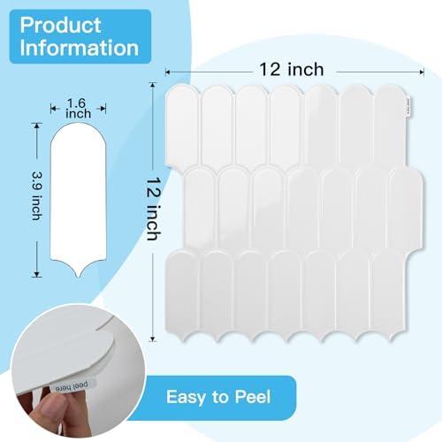 Art3d 10-Pack Arrowhead Design Wall Tile, Peel and Stick Backsplash - Image 5