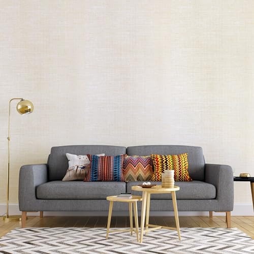 Ansehan Wallcovering W1021 Burlap Collection 36" W x 8 Yard L, Natural Paper - Image 4