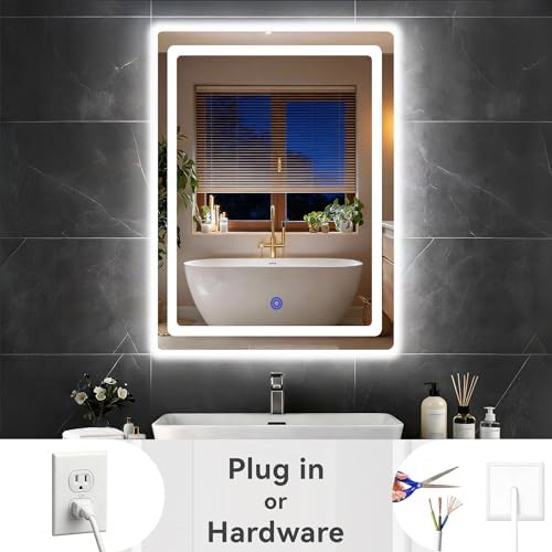 18“ x 24” LED Bathroom Smart Mirror, Rectangle Mirror - Image 6