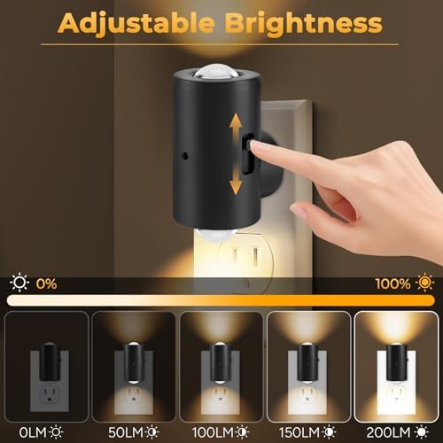 TSEXES LED Night Lights Plug into Wall, 3000K Soft White, 4 Pack - Image 3