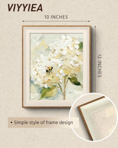 VIYYIEA Framed Impressionist Hydrangea Wall Art - Image 2