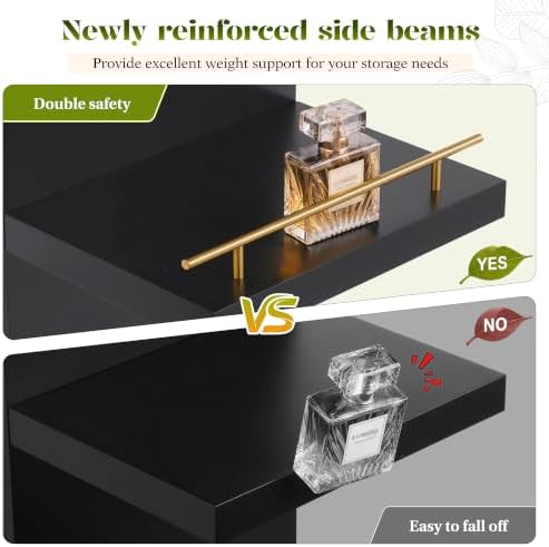 REIBII 6 Tier Wall Shelf Unit, LED Light - Image 6