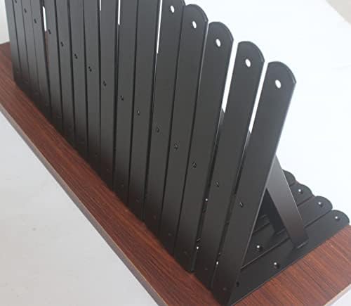 40 Pack L11 x H 8" Black Heavy Duty Shelf Brackets - Image 3