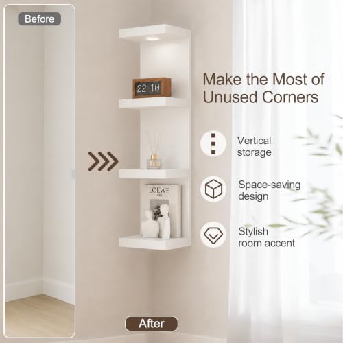 4 Tier Floating Wall Shelf - Image 6
