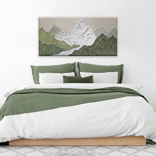 YISXINOAG Green Mountain Forest Landscape Wall Art Abstract Nature 20"X40" - Image 3